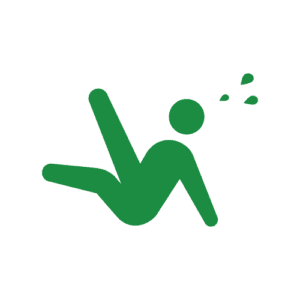 驚いて腰を抜かす人