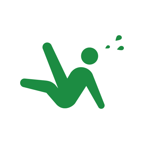 驚いて腰を抜かす人