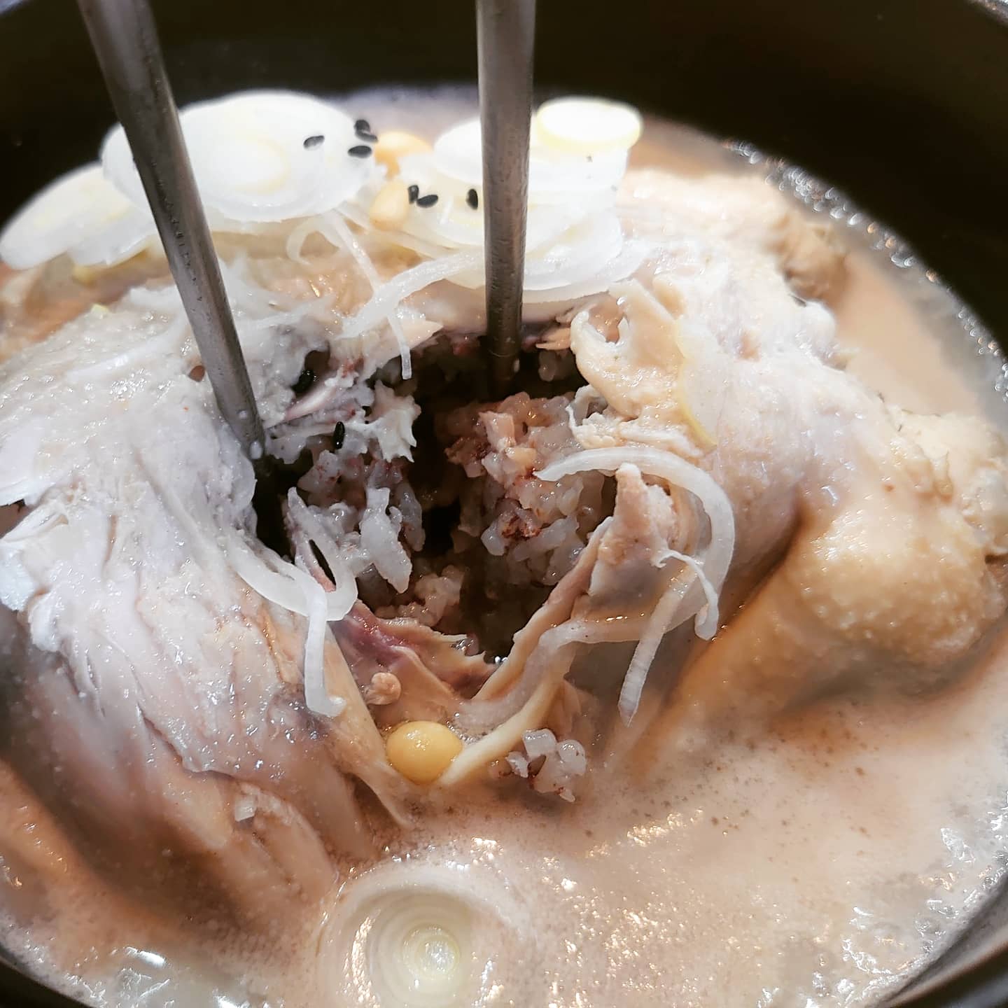 高麗参鶏湯の参鶏湯