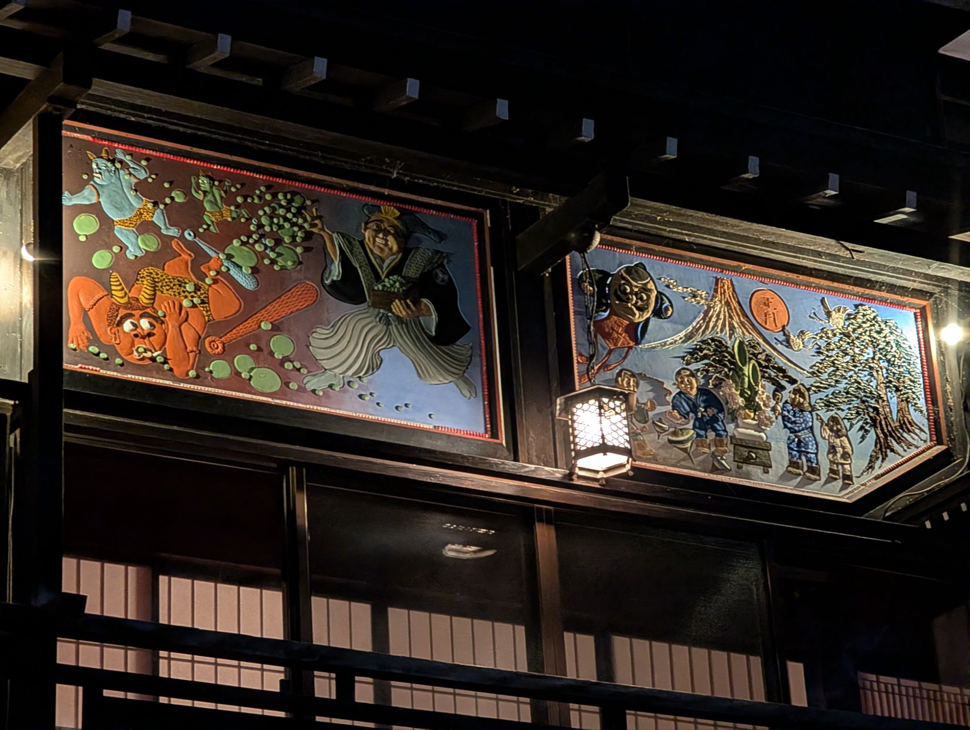 旅館に飾られている絵がすてきです