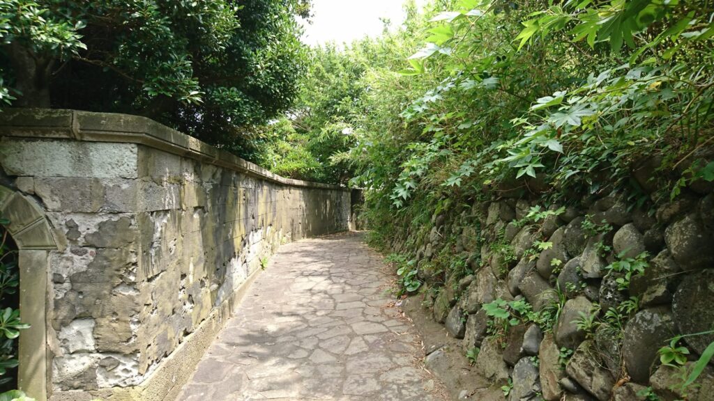 大島の南の波浮港