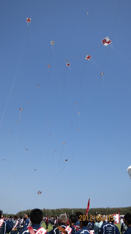 浜松のたこあげまつり。たこの闘い。