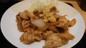 大久保駅近くの生姜焼き定食専門店