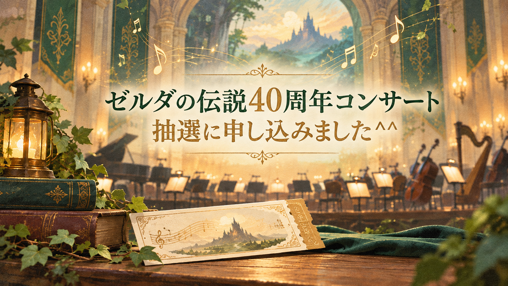 ゼルダの伝説40周年コンサートのチケット抽選に申し込んだ記事のアイキャッチ画像